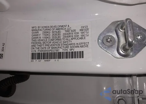 2023 Honda Cr-V Sport from USA, damaged, VIN 7FARS6H5XPE027887